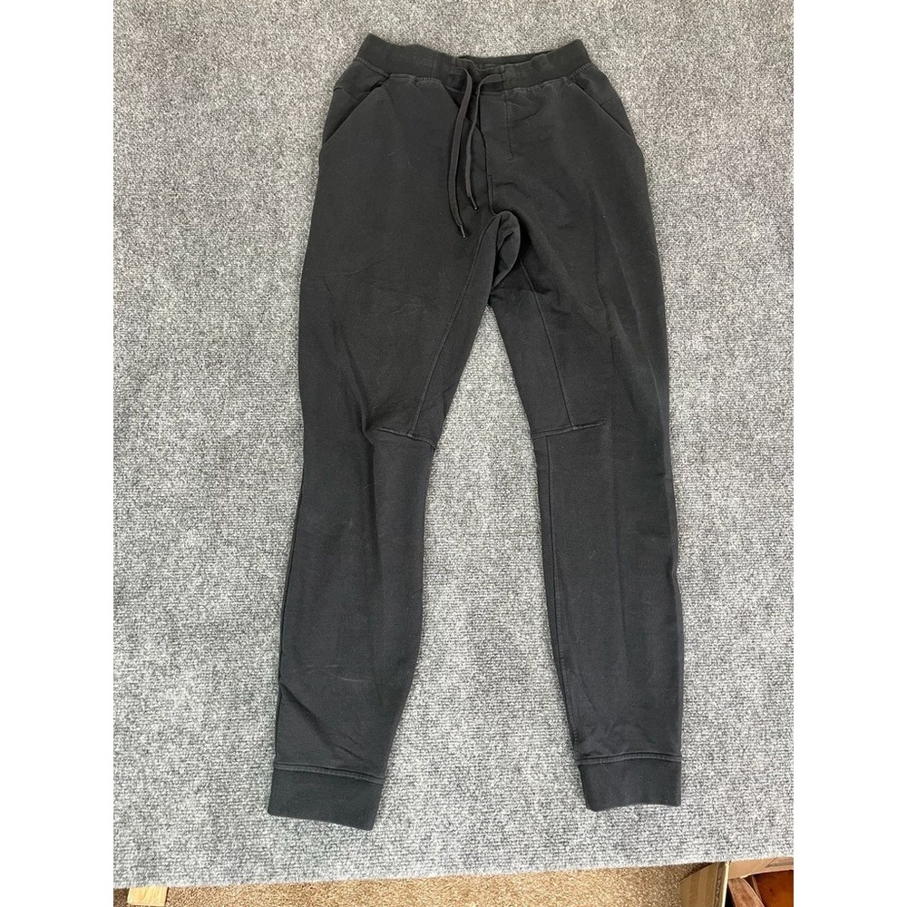 Lululemon Pants Mens Small Black City‎ Sweat Joggers French Terry Cuffed